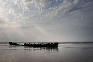 The wreck on Berrow beach