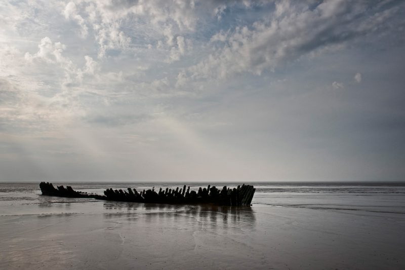The wreck on Berrow beach