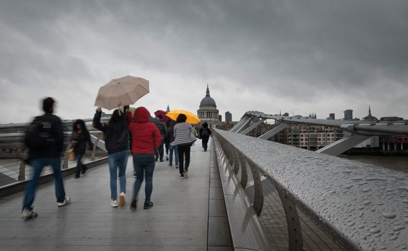A rainy day in London town